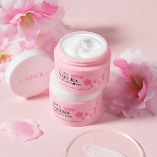 LAIKOU Japan Sakura Essence Cream Cherry Blossom Facial Cream Moisturizing Improving Dryness & Roughness Face Skin Care