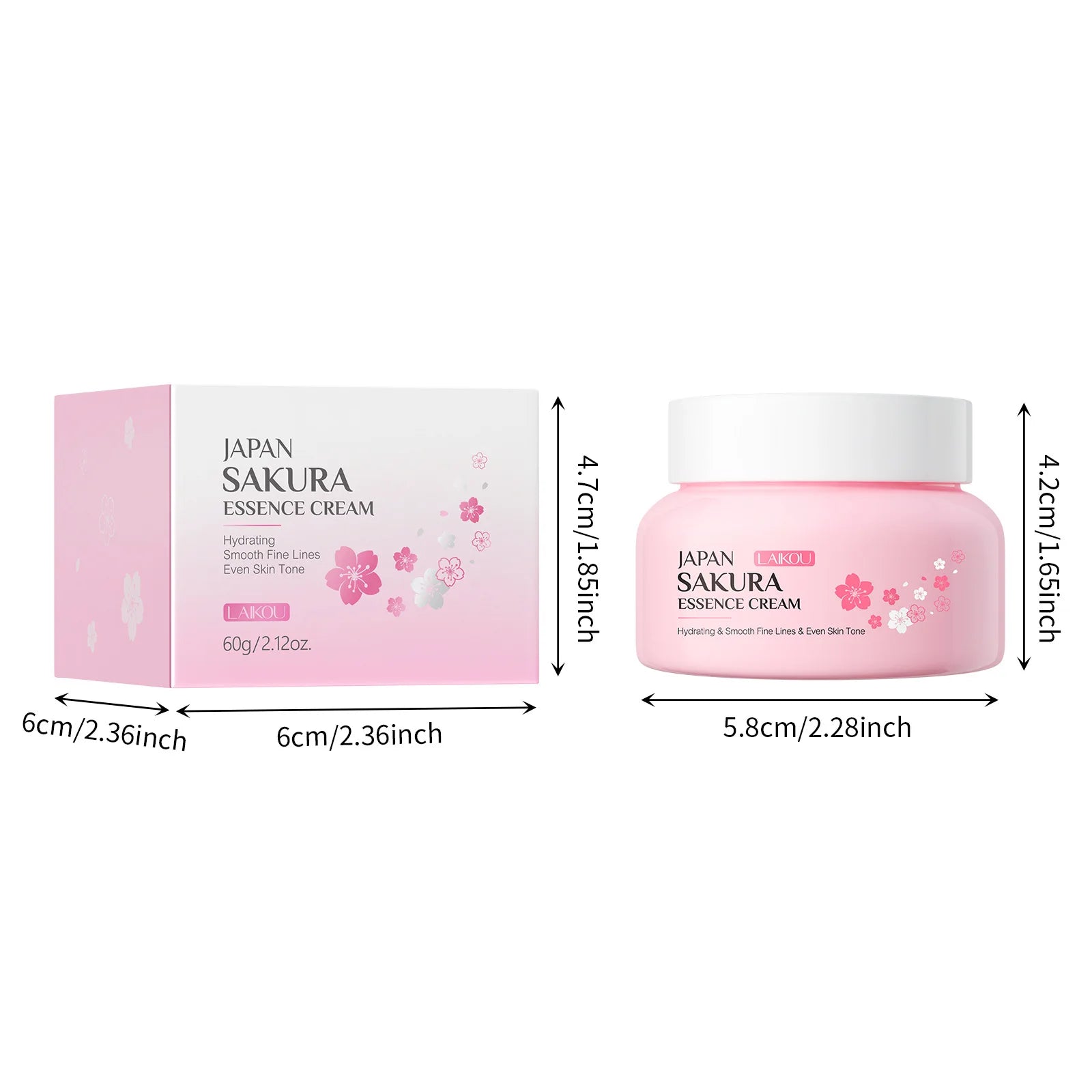 LAIKOU Japan Sakura Essence Cream Cherry Blossom Facial Cream Moisturizing Improving Dryness & Roughness Face Skin Care