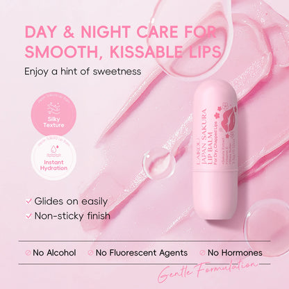LAIKOU japon Sakura baume à lèvres hydratant repulpant traitement doux radieux soin des lèvres 3.5g