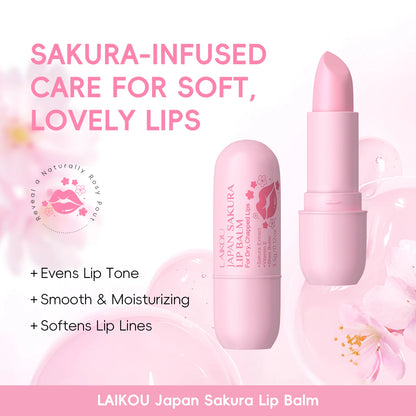 LAIKOU japon Sakura baume à lèvres hydratant repulpant traitement doux radieux soin des lèvres 3.5g