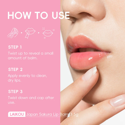 LAIKOU japon Sakura baume à lèvres hydratant repulpant traitement doux radieux soin des lèvres 3.5g