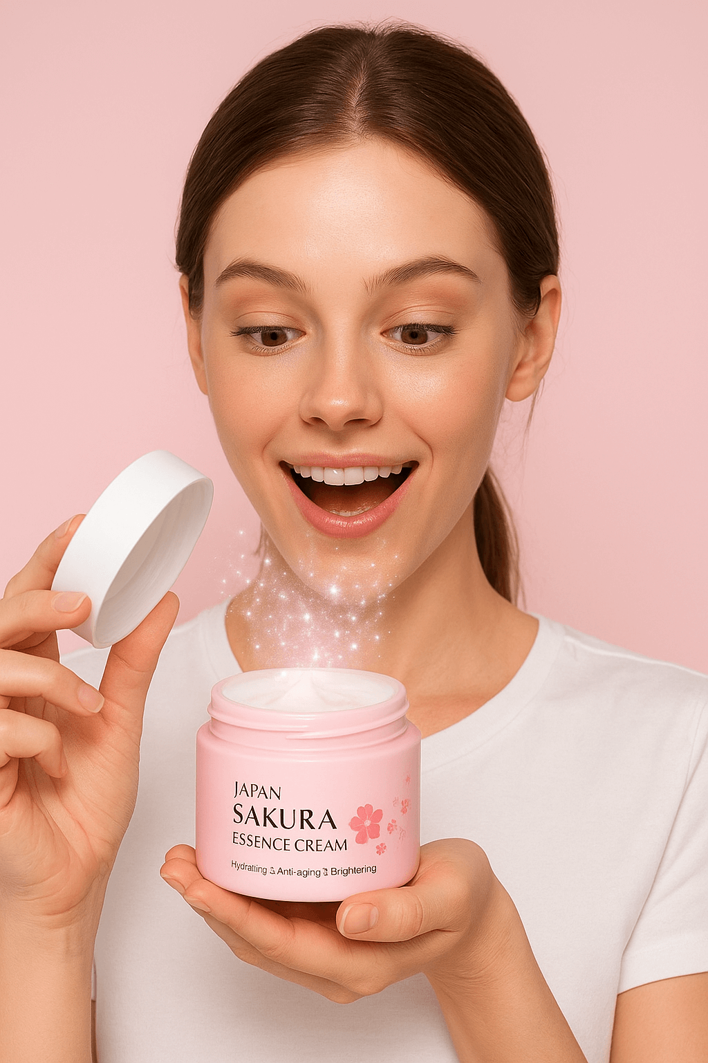 LAIKOU Japan Sakura Essence Cream Cherry Blossom Facial Cream Moisturizing Improving Dryness & Roughness Face Skin Care